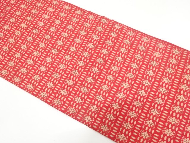 JAPANESEKIMONO / ANTIQUE NAGOYA OBI / FLORAL PATTERN WOVEN ALTERNATING